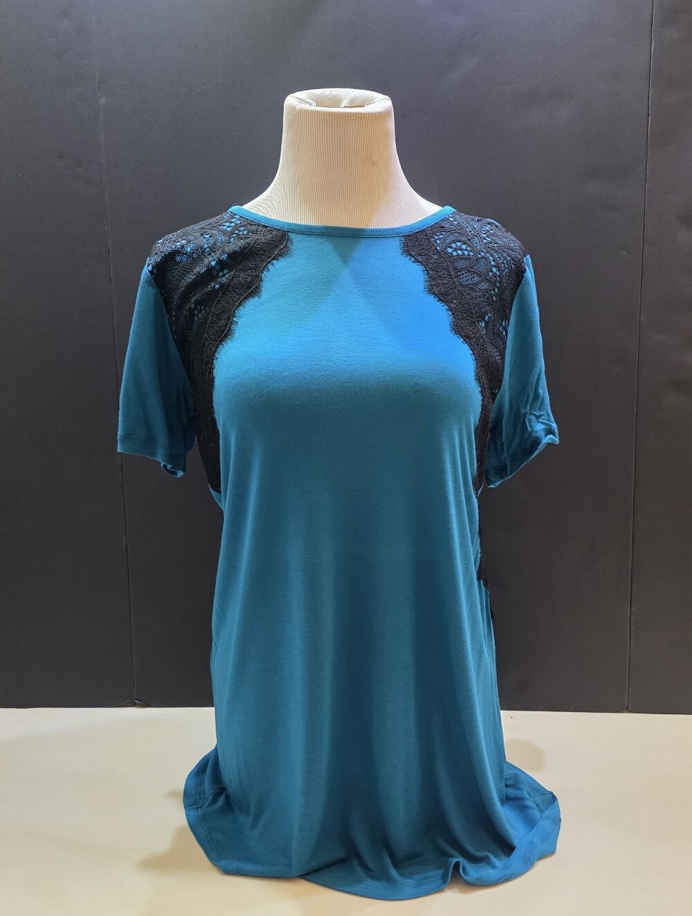 MICHAEL Michael Kors Deep Teal Black Lace Blouse Size Small NWT